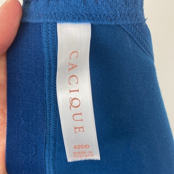 Cacique Cotton Unlined Lace No-Wire Bra Size 42DD - Picture 7 of 8